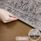 Inka 1144 Beige Kurzflor Teppich waschbar