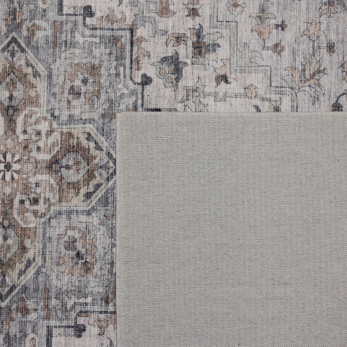 Inka 1144 Beige Kurzflor Teppich waschbar
