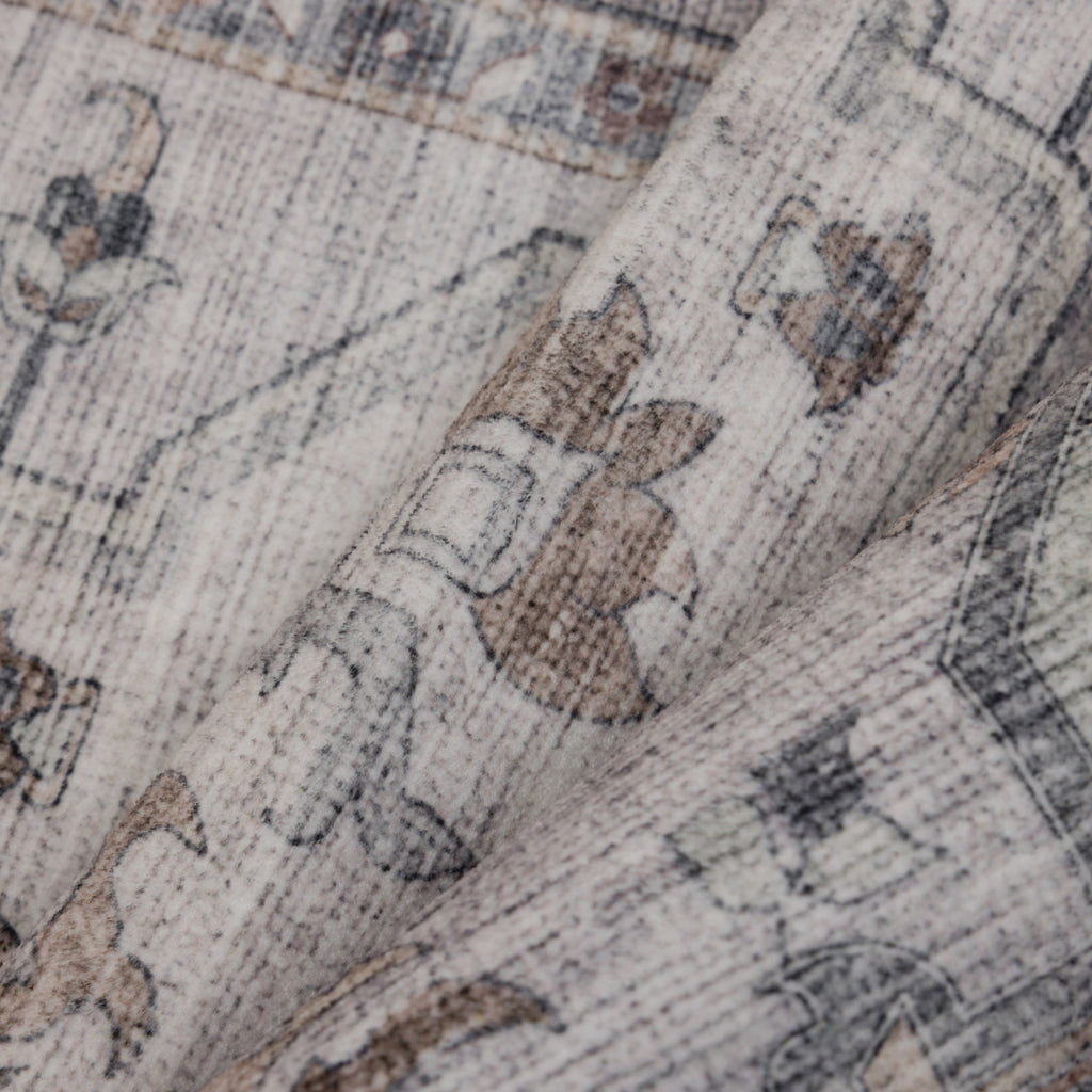 Inka 1144 Beige Kurzflor Teppich waschbar