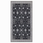 Inka 1146 Schwarz Kurzflor Teppich waschbar