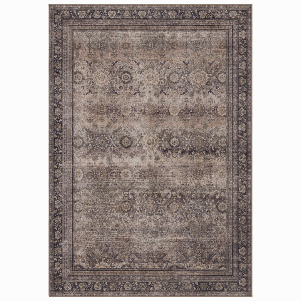 Inka 1147 Braun Kurzflor Teppich waschbar
