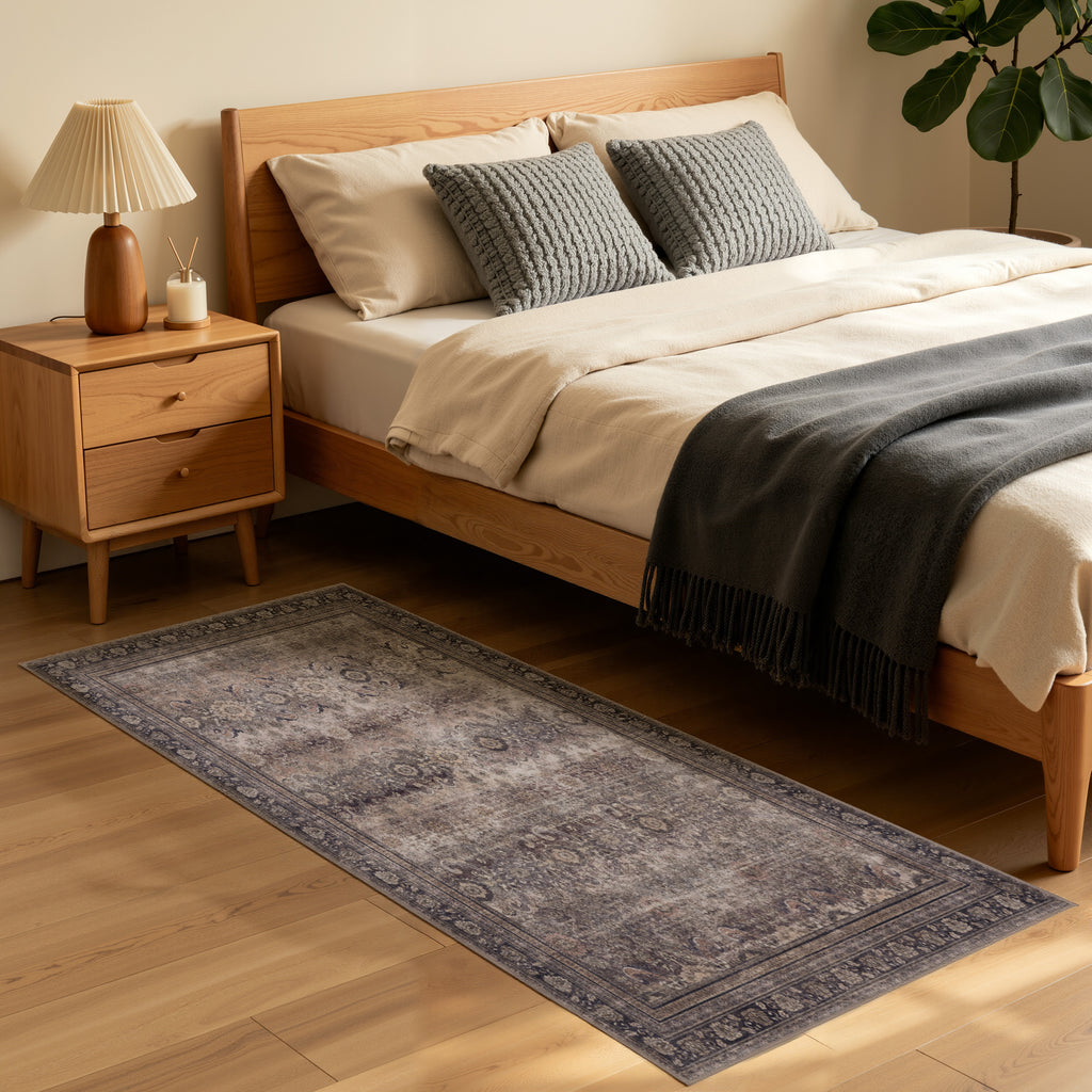 Inka 1147 Braun Kurzflor Teppich waschbar