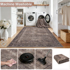 Inka 1147 Braun Kurzflor Teppich waschbar