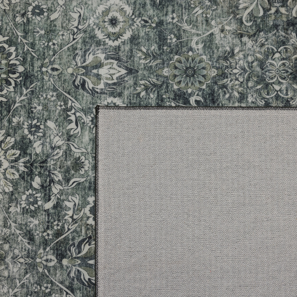 Inka 1148 Grun Kurzflor Teppich waschbar