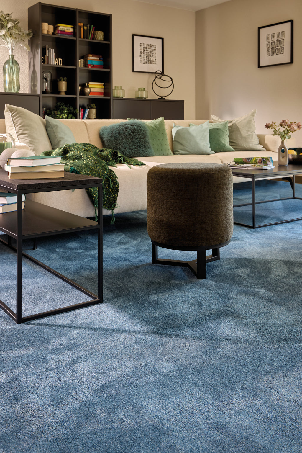 Vorwerk Opera Teppichboden | Farbe: Jeansblau (3S49) | Raumansicht