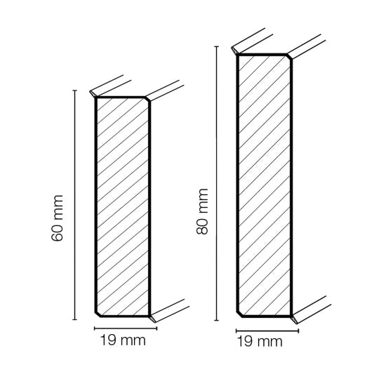 Feldwin Sockelleiste XL 80mm