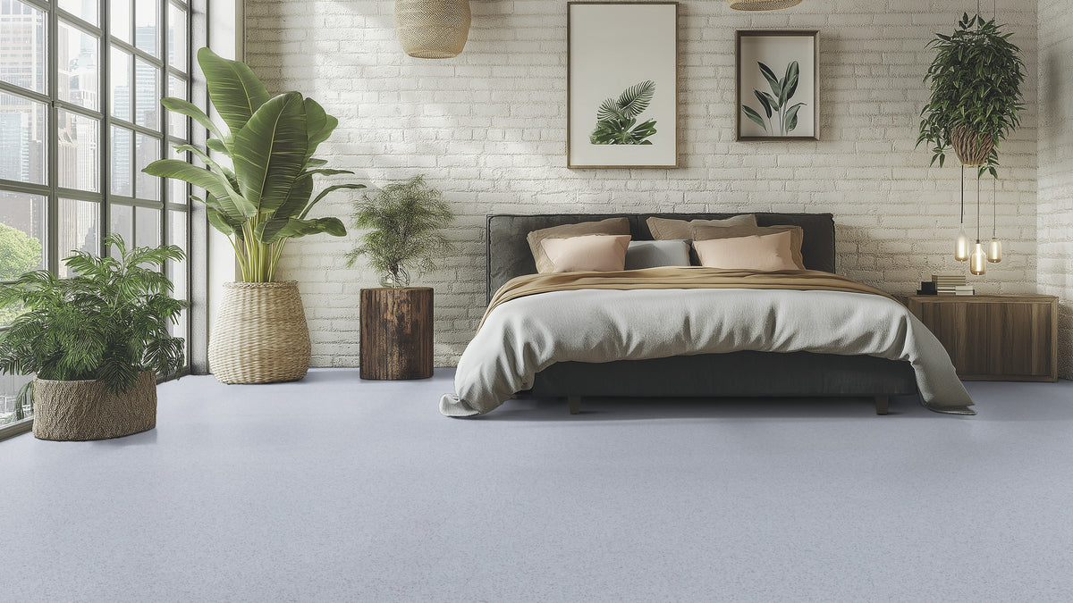 Lisvento PVC-Boden homogen 200cm | Farbe: Mintgrau | Raumbild 1 (Beispielbild, Farbe kann abweichen)