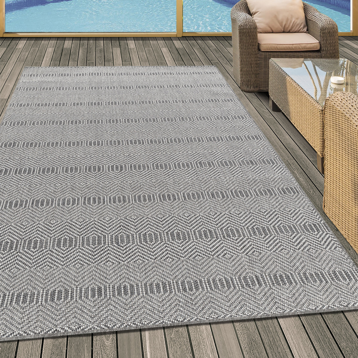 Aruba 4903 Grey Outdoor Teppich