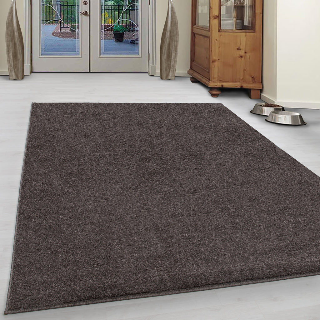 Ata 7000 Mocca Kurzflor Teppich