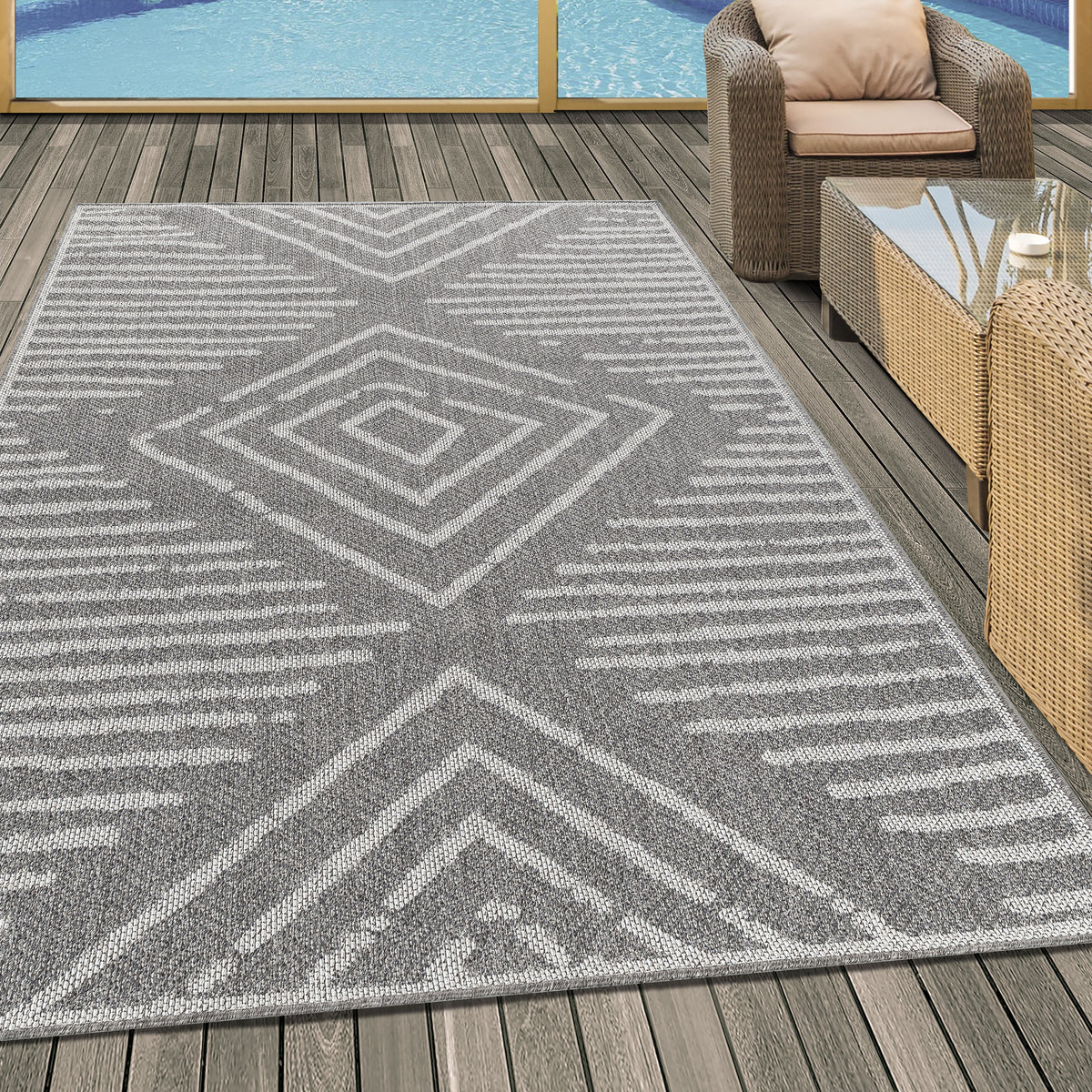 Aruba 4902 Grey Outdoor Teppich