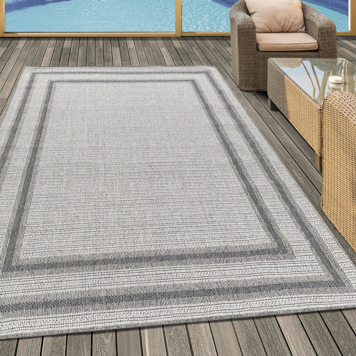 Aruba 4901 Cream Outdoor Teppich