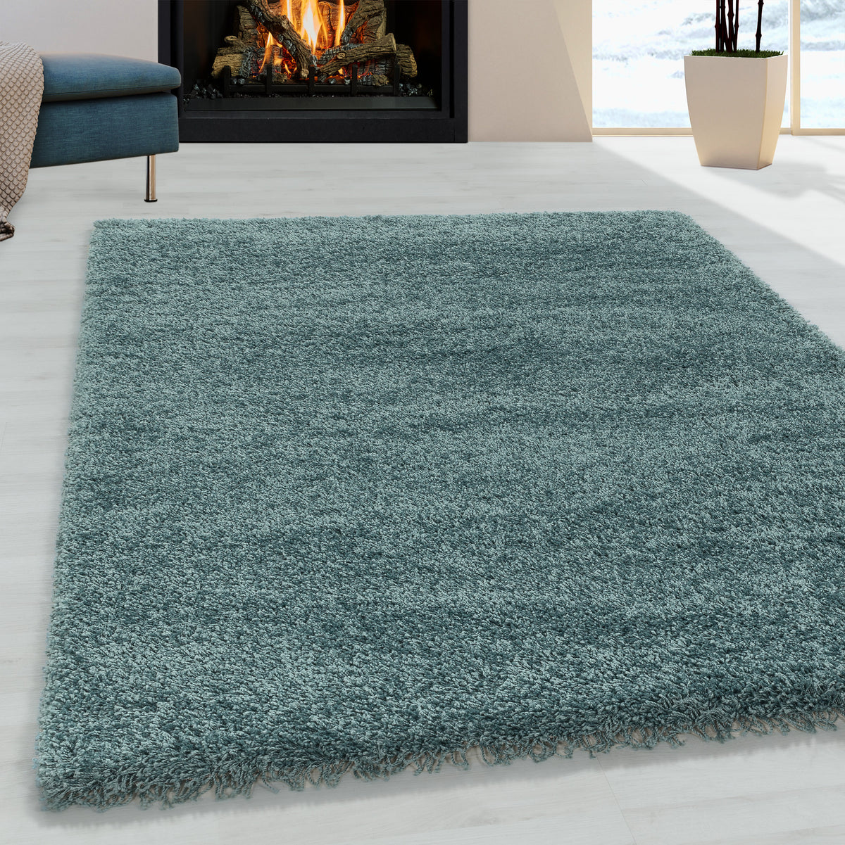 Sydney 3000 Aqua Hochflor Teppich