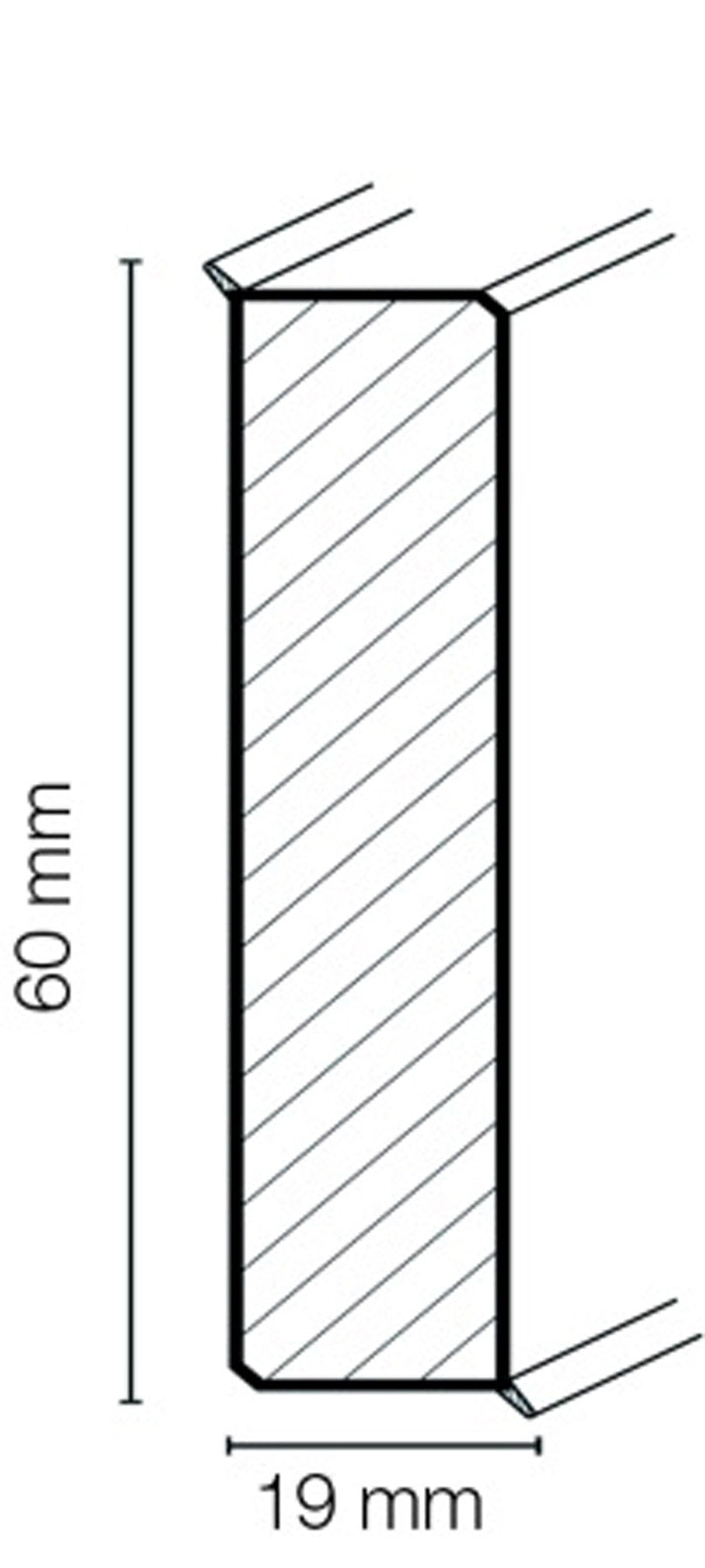 Feldwin Sockelleiste XL 60mm