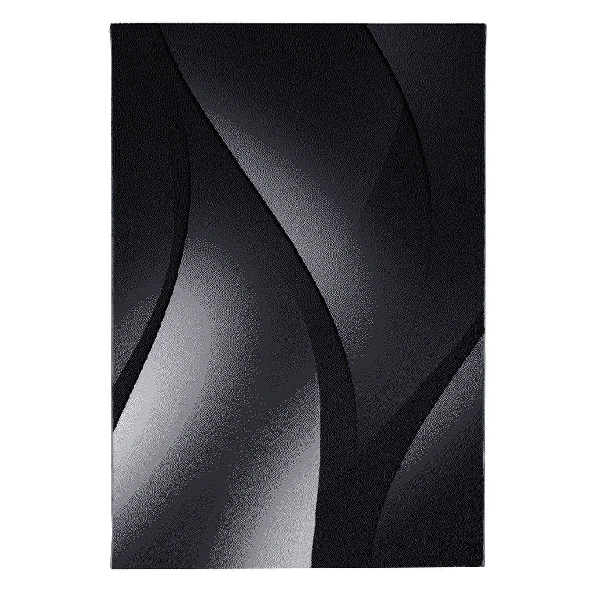 Plus 8010 Black Kurzflor Teppich