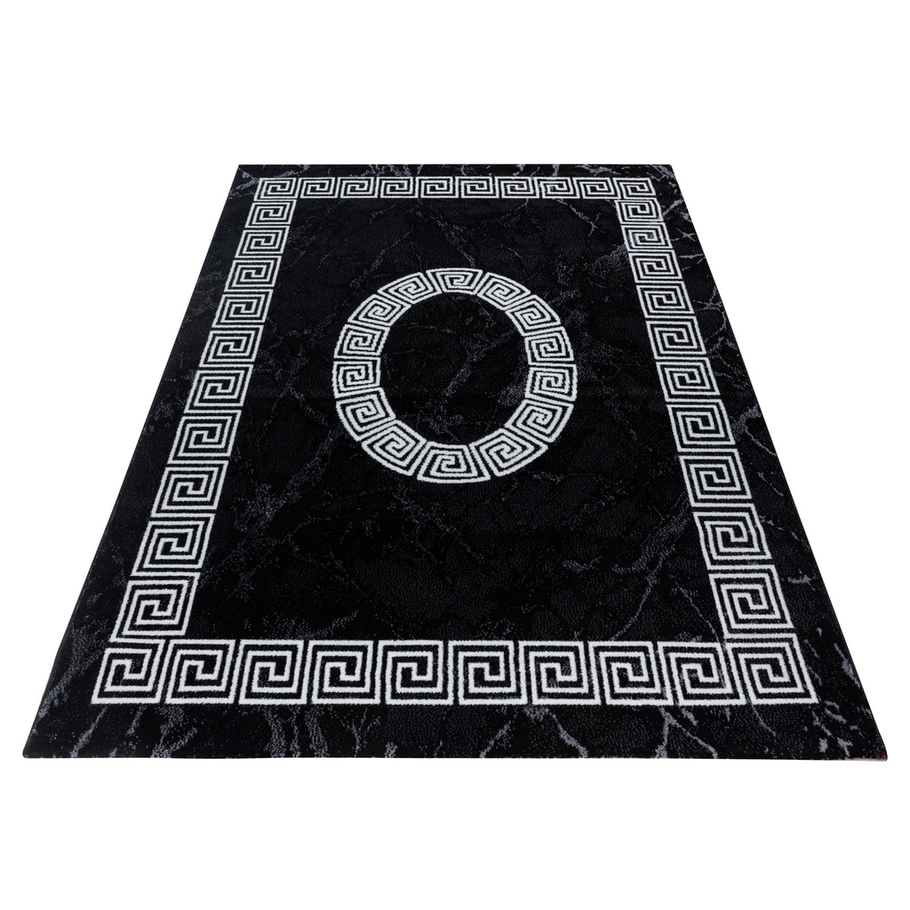Plus 8009 Black Kurzflor Teppich