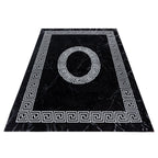 Plus 8009 Black Kurzflor Teppich