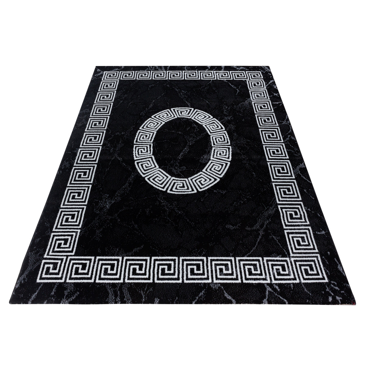 Plus 8009 Black Kurzflor Teppich