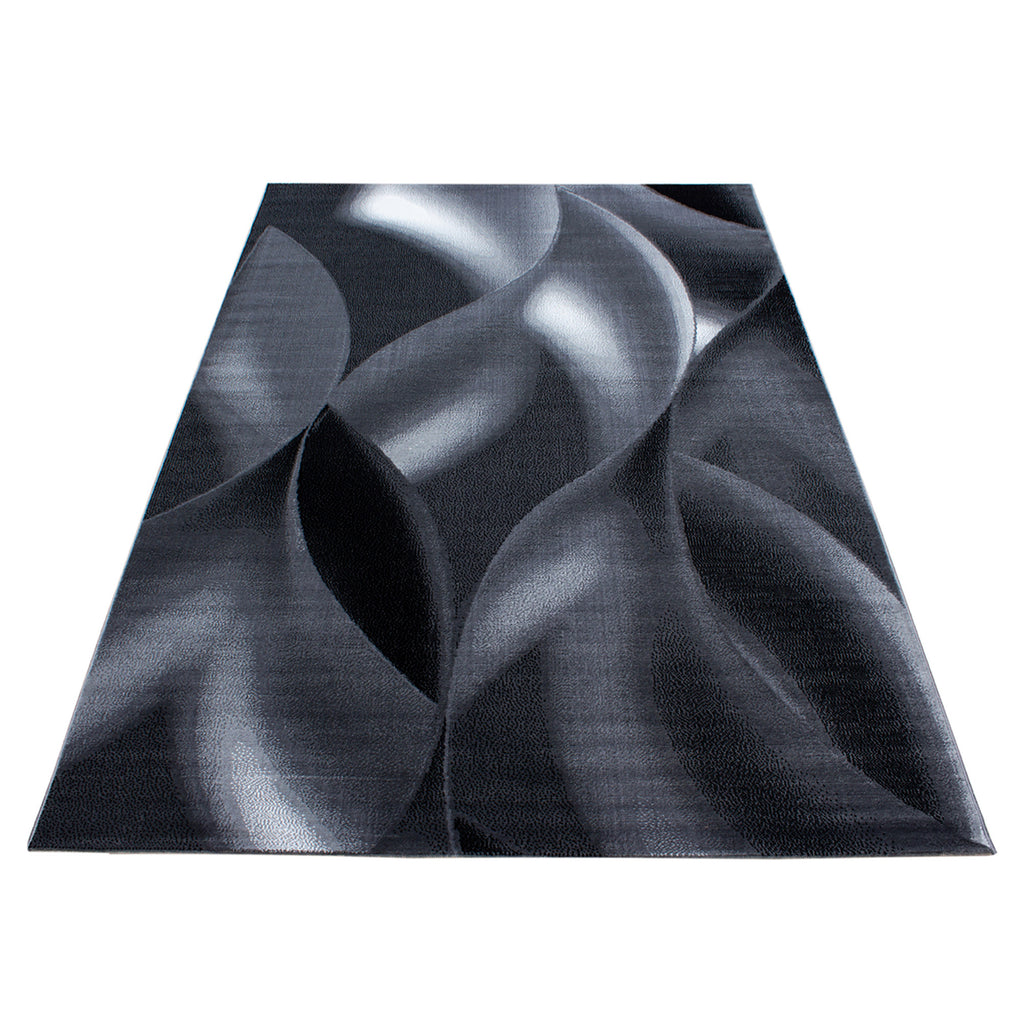 Plus 8008 Black Kurzflor Teppich