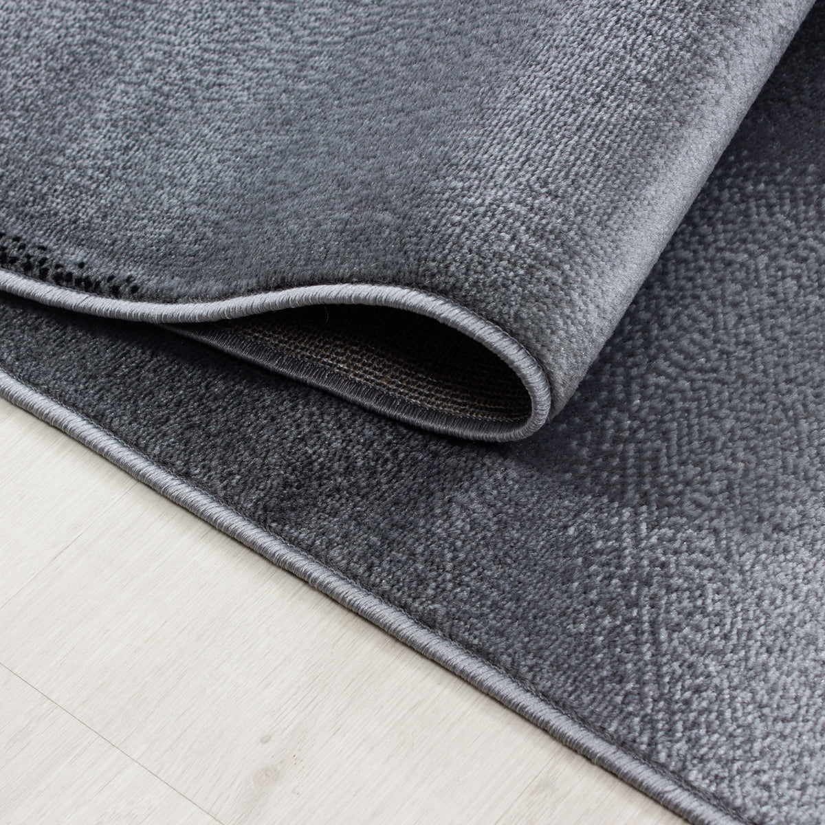 Plus 8008 Black Kurzflor Teppich
