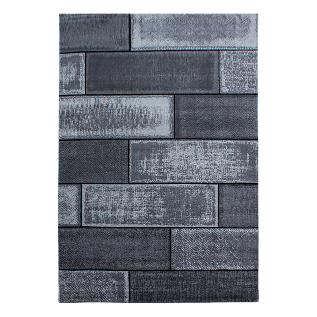 Plus 8007 Black Kurzflor Teppich