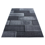 Plus 8007 Black Kurzflor Teppich