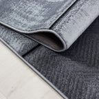 Plus 8007 Black Kurzflor Teppich