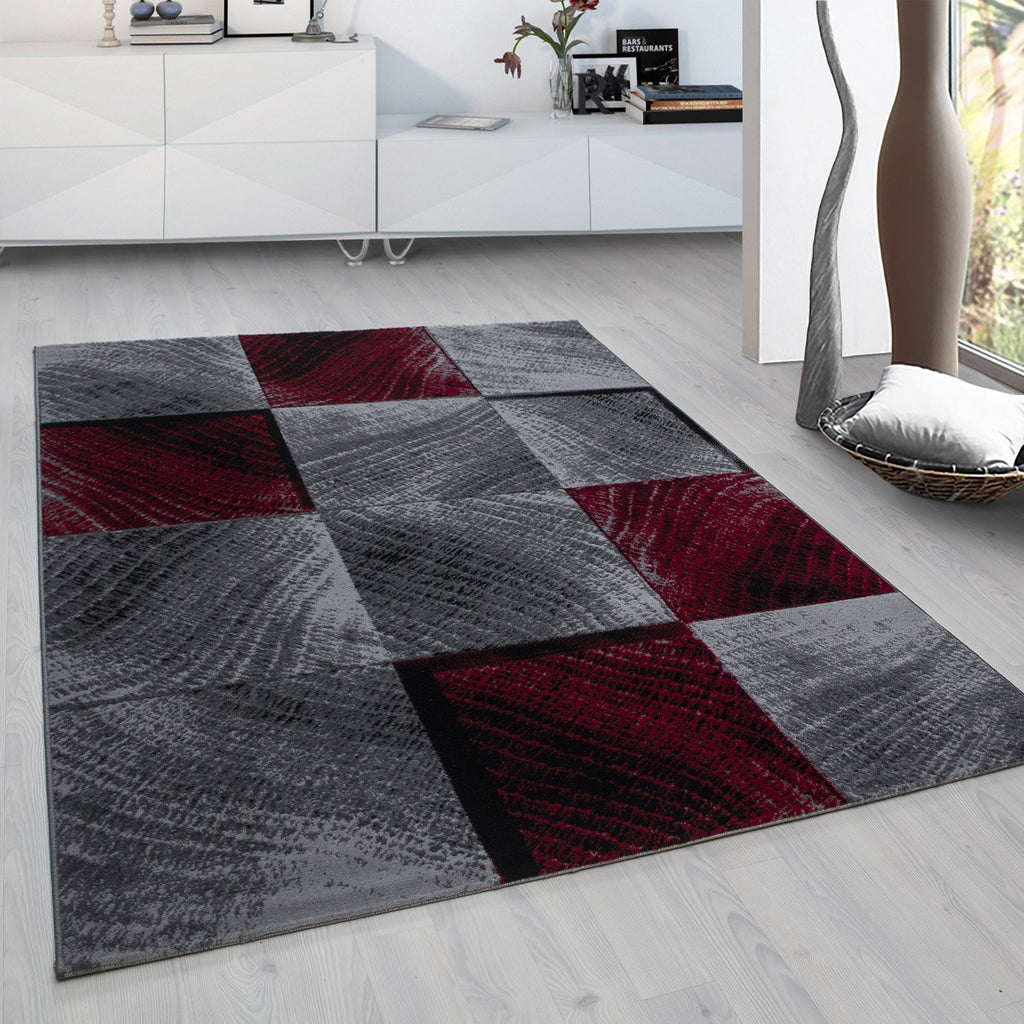 Plus 8003 Red Kurzflor Teppich