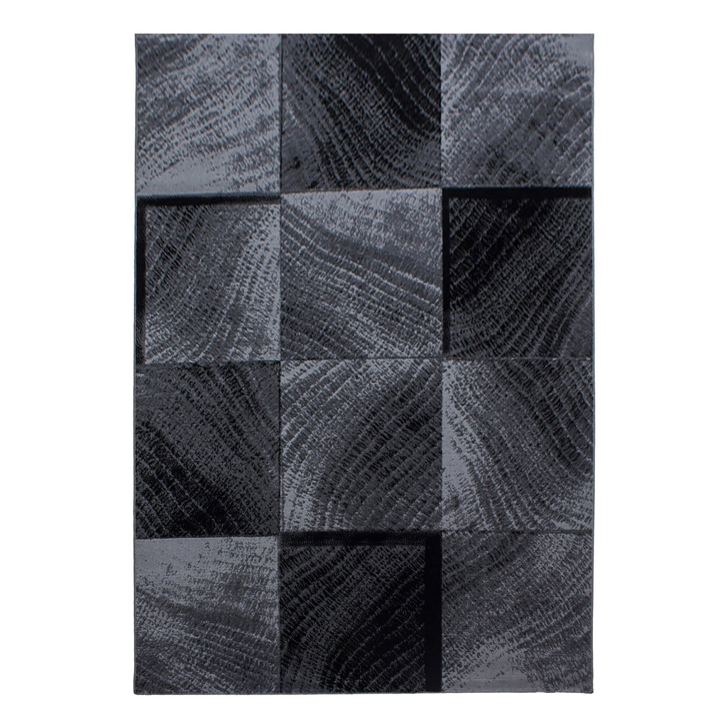 Plus 8003 Black Kurzflor Teppich