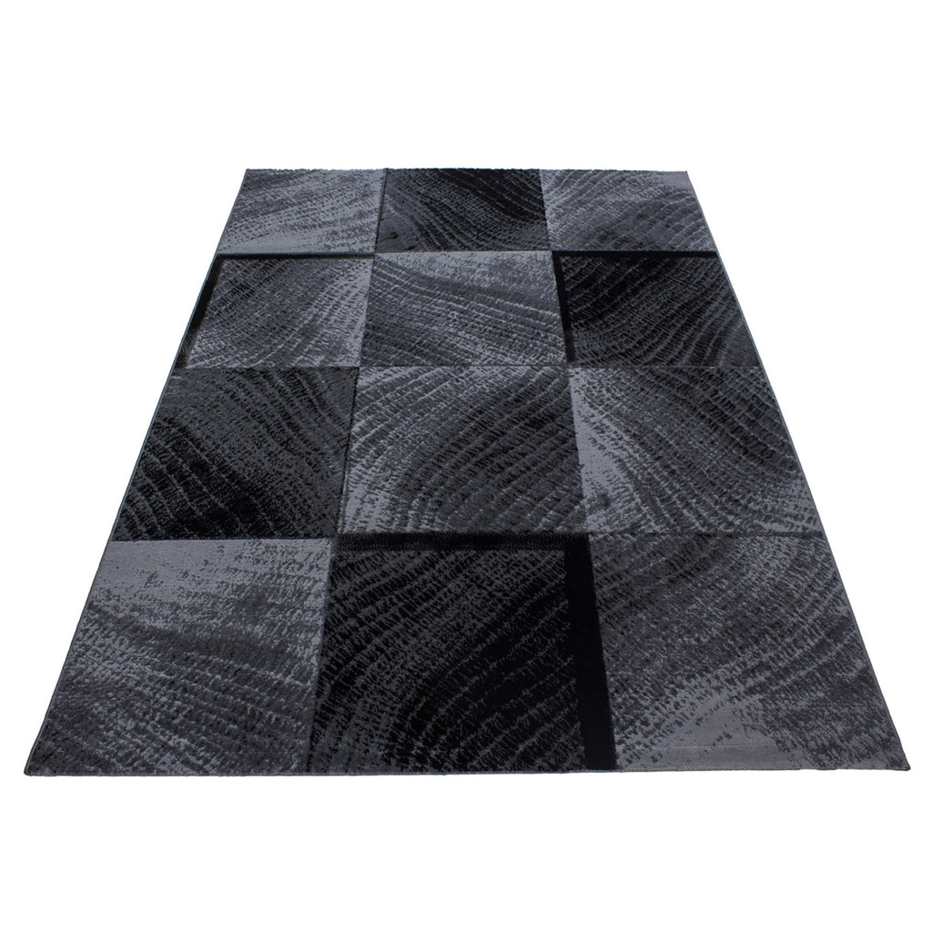 Plus 8003 Black Kurzflor Teppich