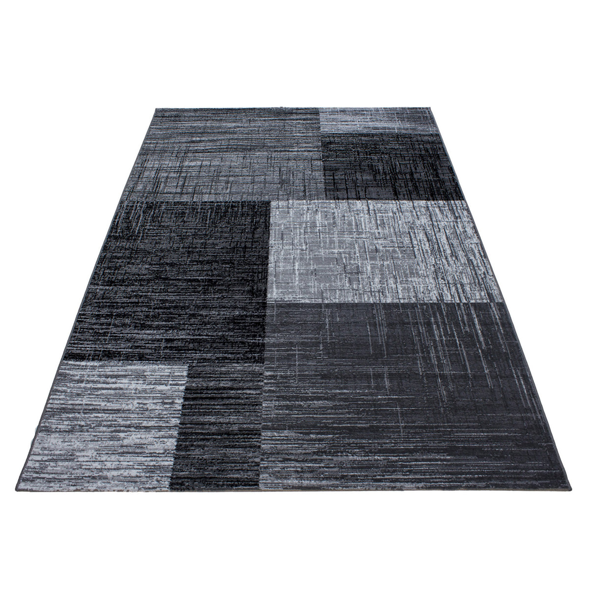Plus 8001 Black Kurzflor Teppich