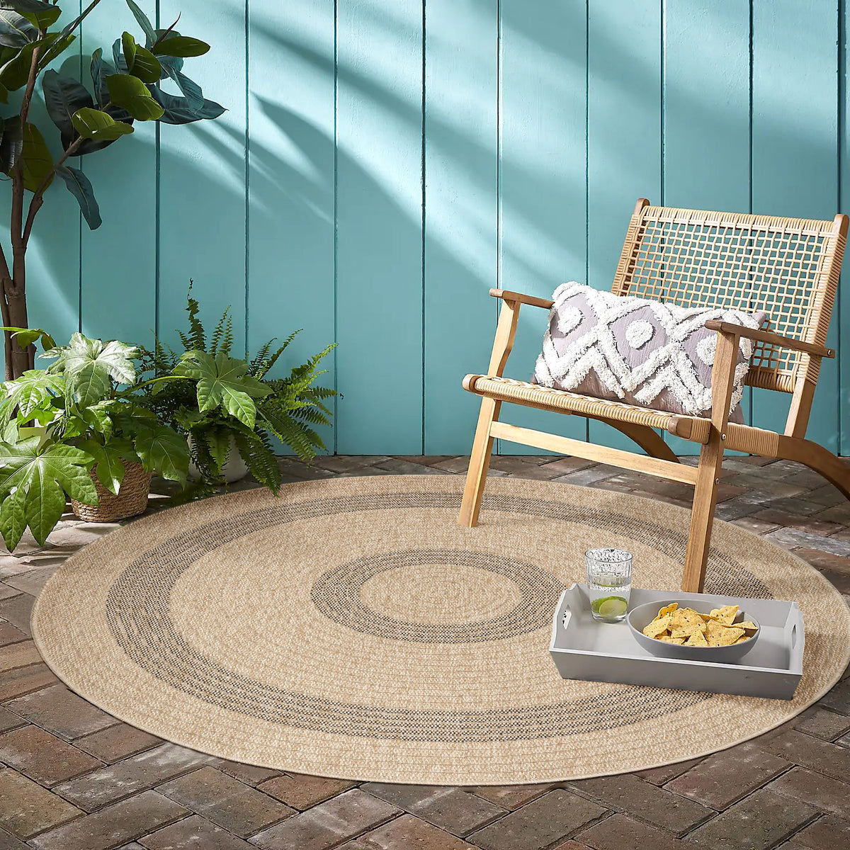 Comilla 0886 Black Outdoor Teppich