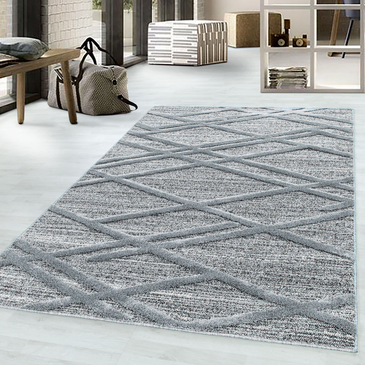 Pisa 4706 Grey Hochflor Teppich