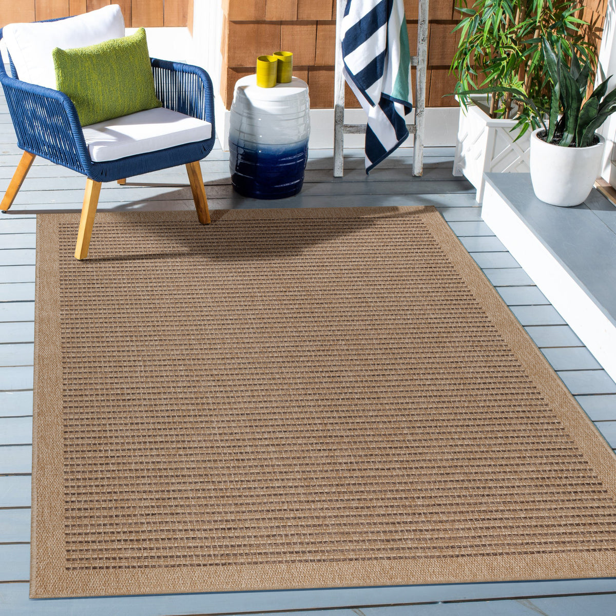 Dhaka 8712 Black Outdoor Teppich
