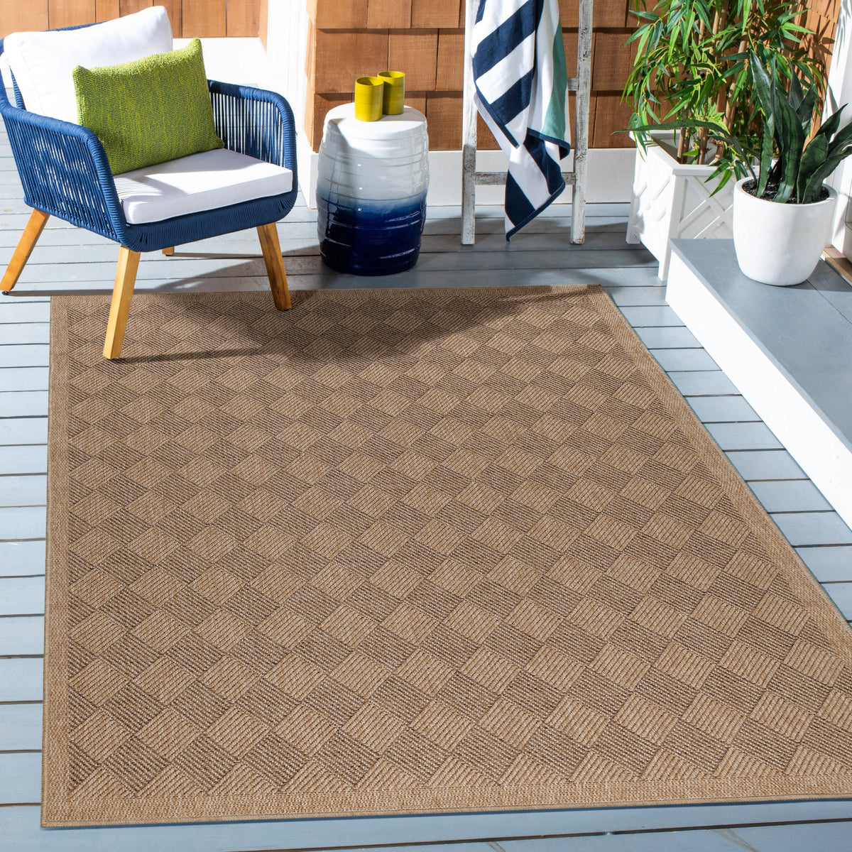 Dhaka 8713 Black Outdoor Teppich