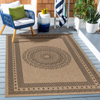 Dhaka 8714 Black Outdoor Teppich