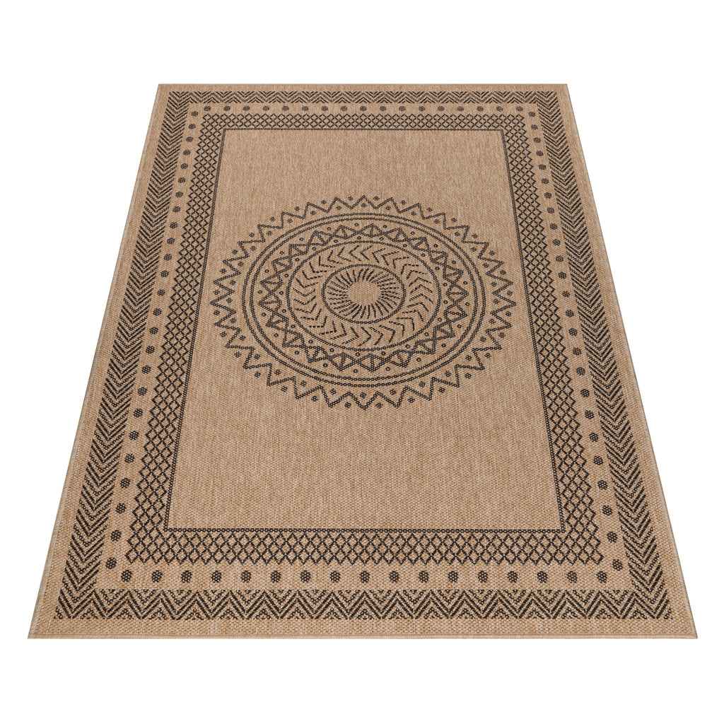 Dhaka 8714 Black Outdoor Teppich