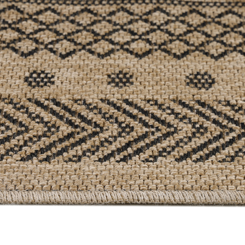 Dhaka 8714 Black Outdoor Teppich