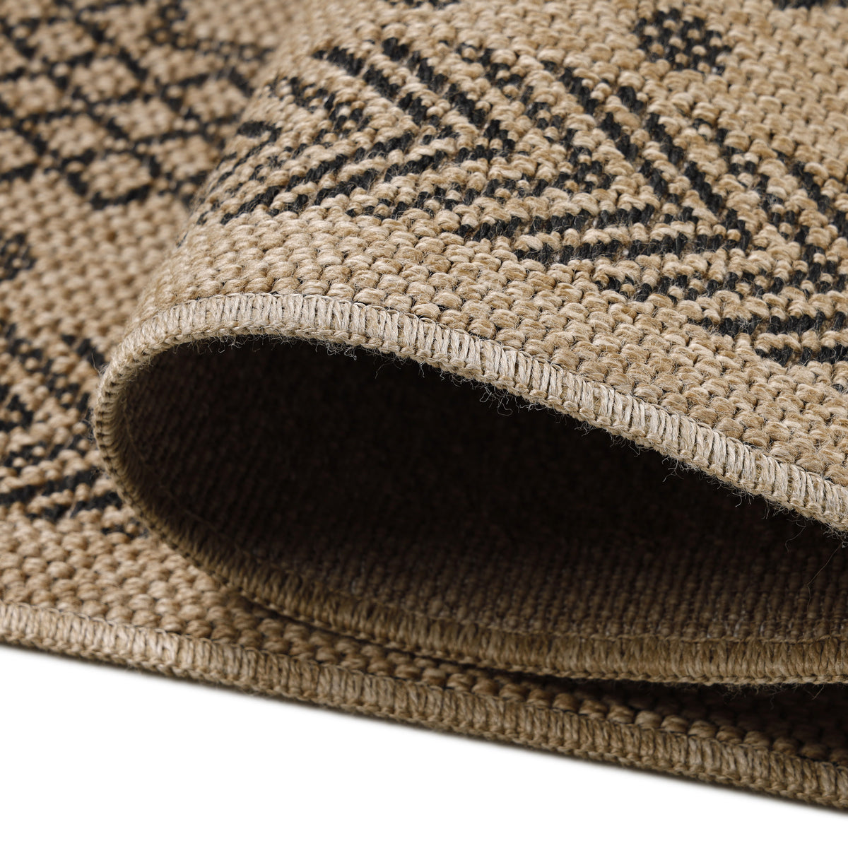 Dhaka 8714 Black Outdoor Teppich