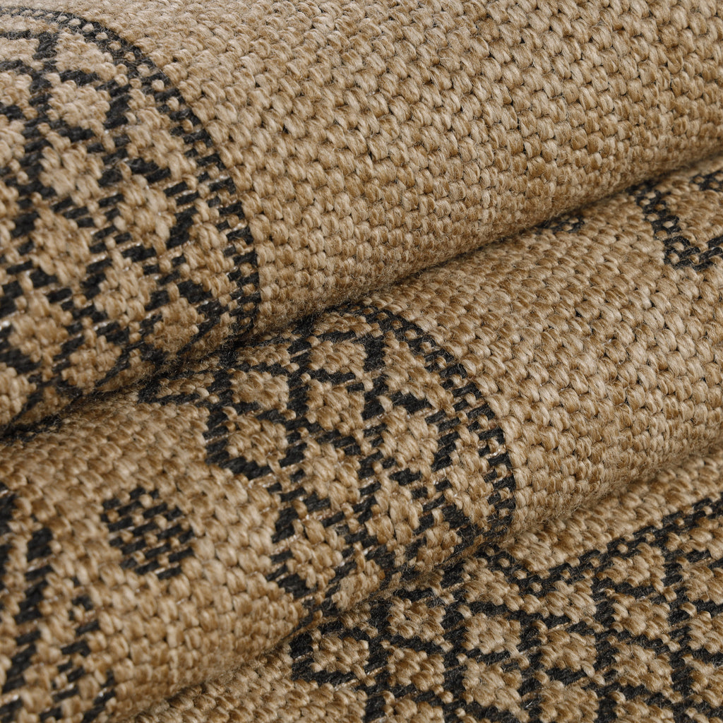 Dhaka 8714 Black Outdoor Teppich