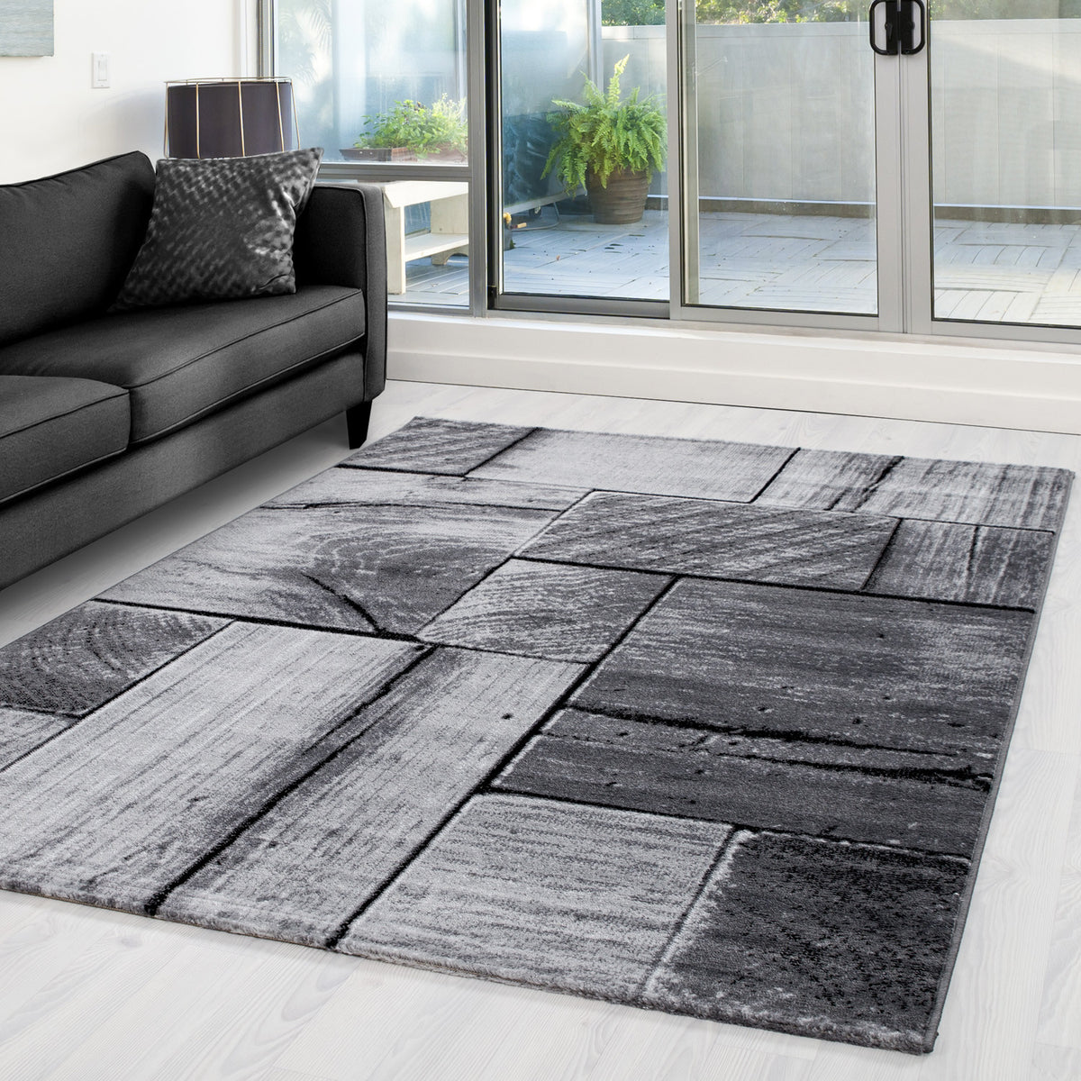 Parma 9260 Black Kurzflor Teppich