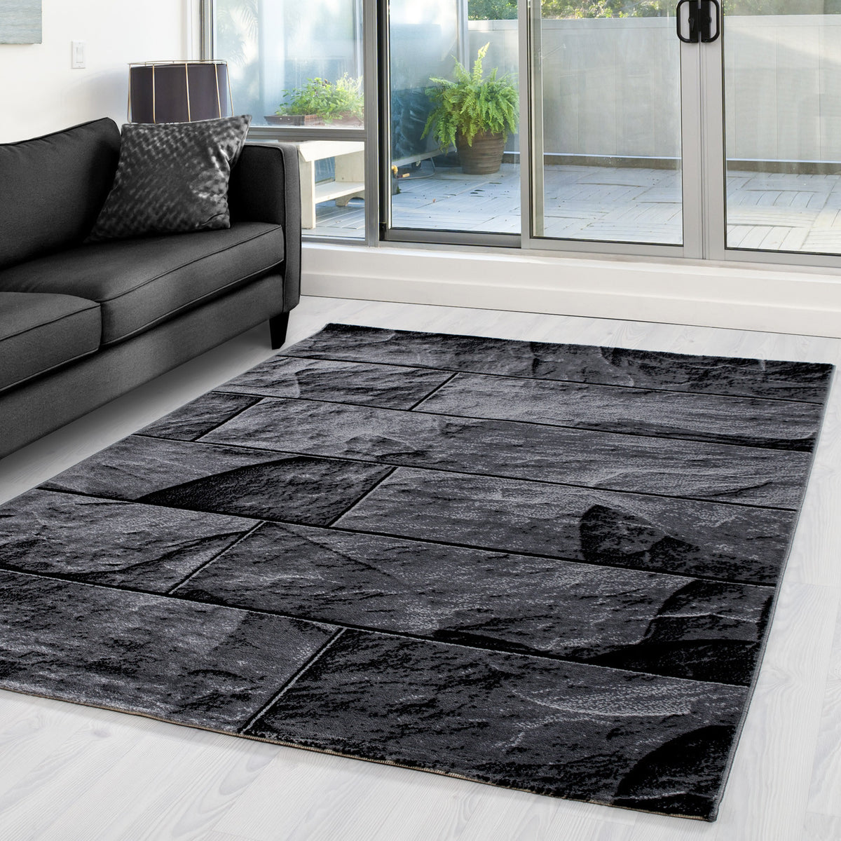 Parma 9250 Black Kurzflor Teppich
