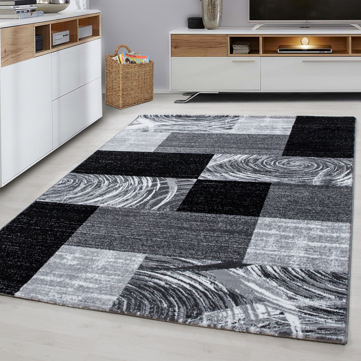 Parma 9220 Black Kurzflor Teppich