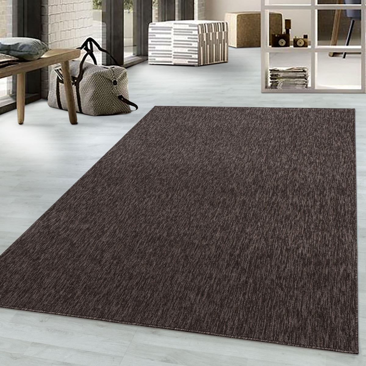 Nizza 1800 Brown Kurzflor Teppich