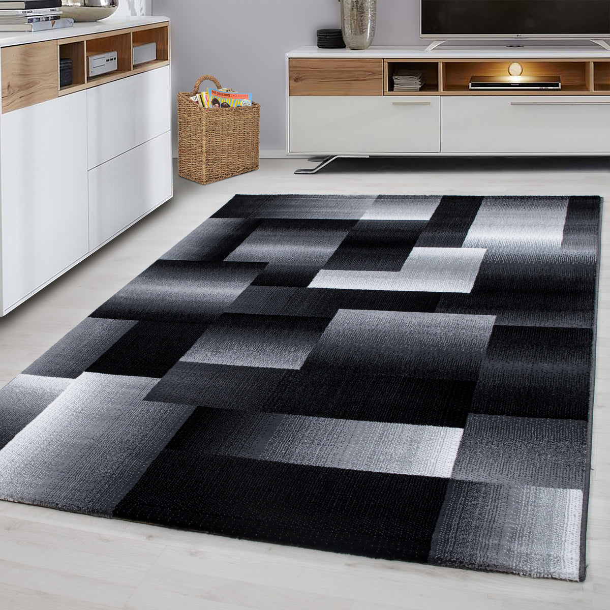 Miami 6560 Black Kurzflor Teppich