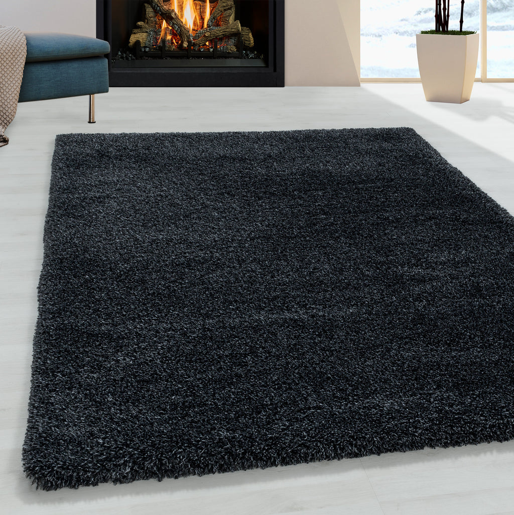 Fluffy 3500 Anthrazit Hochflor Teppich