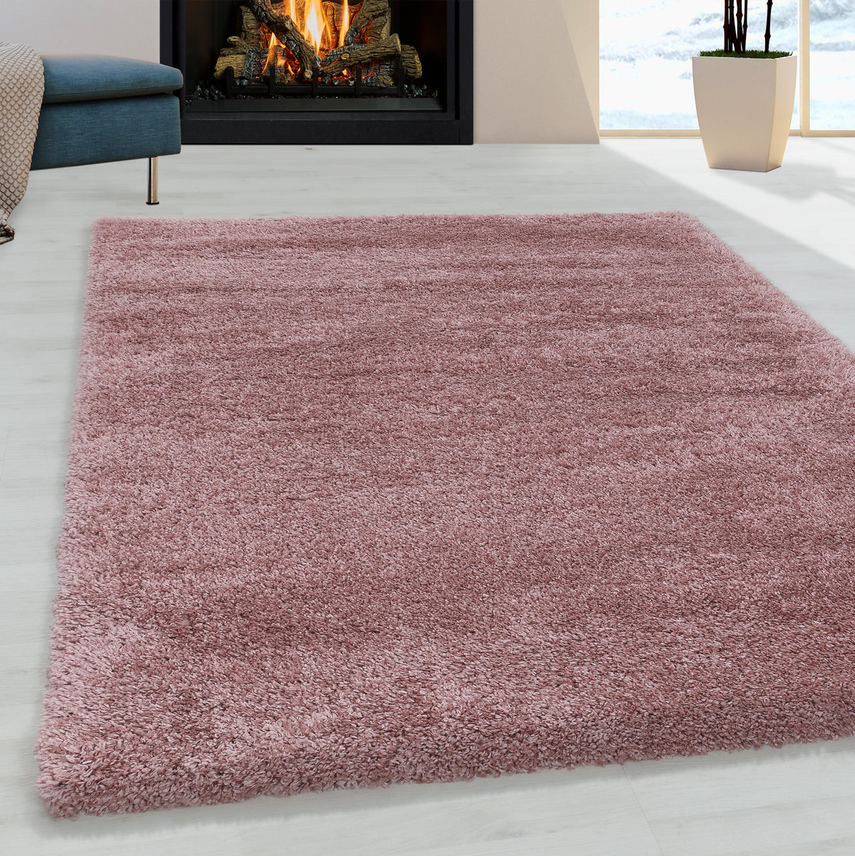 Fluffy 3500 Rose Hochflor Teppich