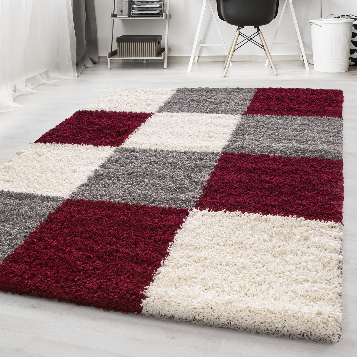 Life 1501 Red Hochflor Teppich