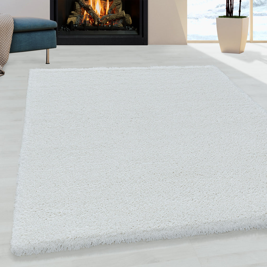 Fluffy 3500 White Hochflor Teppich