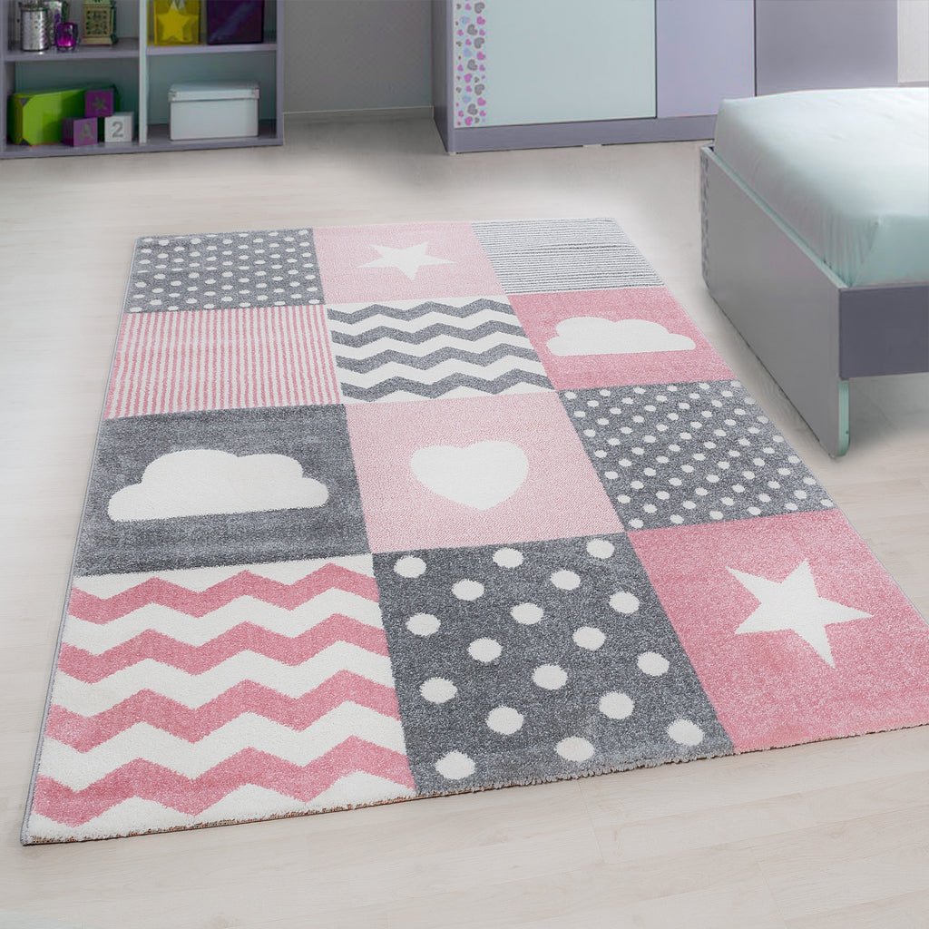 Kids 0620 Pink Kinder Teppich