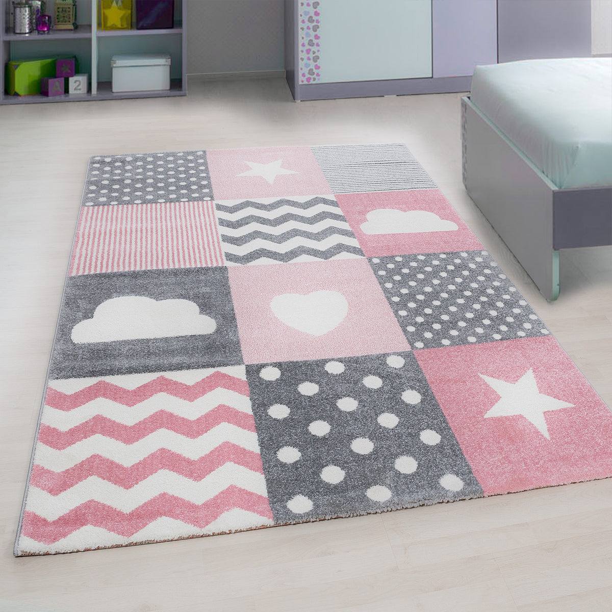 Kids 0620 Pink Kinder Teppich